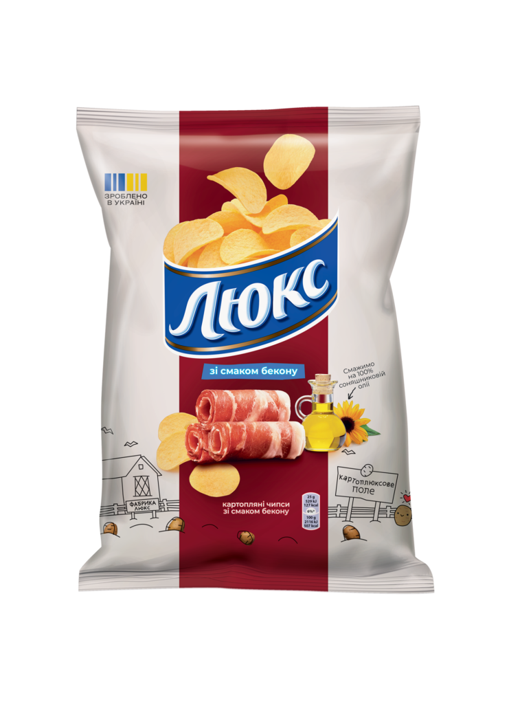 CHIPSY ZIEMNIACZANE LUX O SMAKU BEKONU 125g