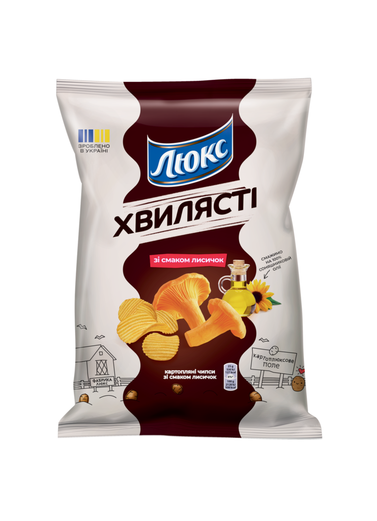 CHIPSY ZIEMNIACZANE LUX O SMAKU KURKI KARBOWANE 125g