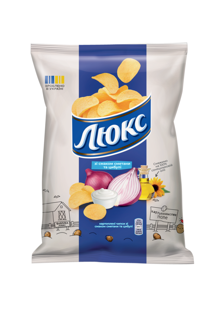 CHIPSY ZIEMNIACZANE LUX O SMAKU ŚMIETANY I CEBULI 125g