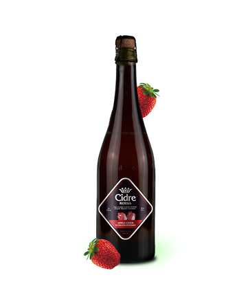 CYDR JABŁKOWY BIAŁY NALEW Z TRUSKAWKAMI 0,7L SZKLANA BUTELKA