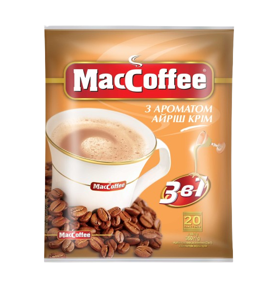 KAWA MACCOFFEE 360 g (18 g × 20) 3W1 O SMAKU IRISH CREAM