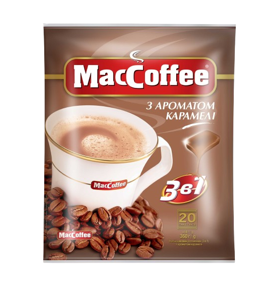 KAWA MACCOFFEE 360 g (18 g × 20) 3W1 O SMAKU KARMELU