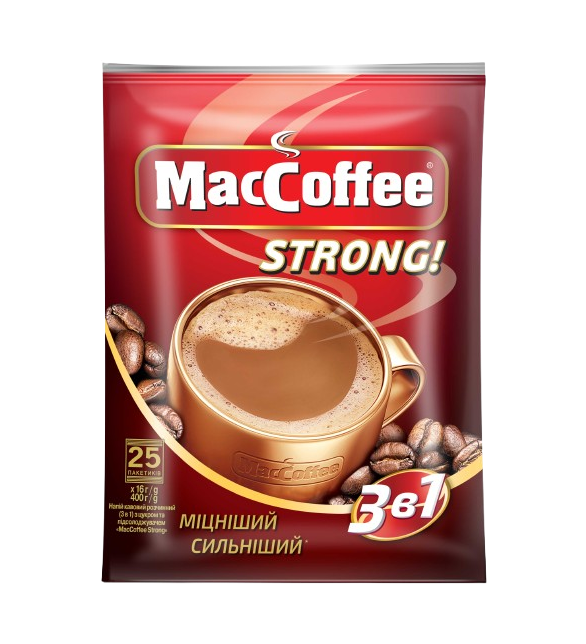 KAWA MACCOFFEE 400 g (16 g × 25) 3W1 MOCNA STRONG