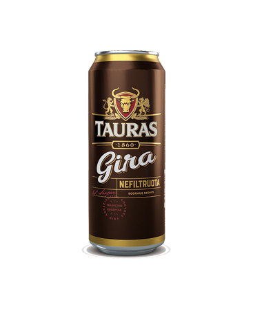 KWAS CHLEBOWY TAURAS NIEFILTROWANY 0,5L PUSZKA