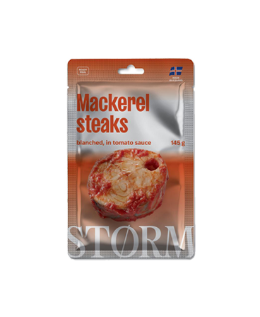 STEki Z MAKRELI W SOSIE POMIDOROWYM 145 G (OPAKOWANIE TOREBKA RETORTOWA)