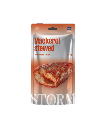 MAKRELA DUSZONA W SOSIE POMIDOROWYM 235 G (OPAKOWANIE TOREBKA RETORTOWA)