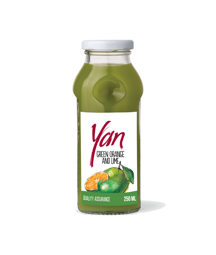 NEKTAR YAN Z ZIELONYCH POMARAŃCZY I LIMONKI 0,25 L SZKLANA BUTELKA