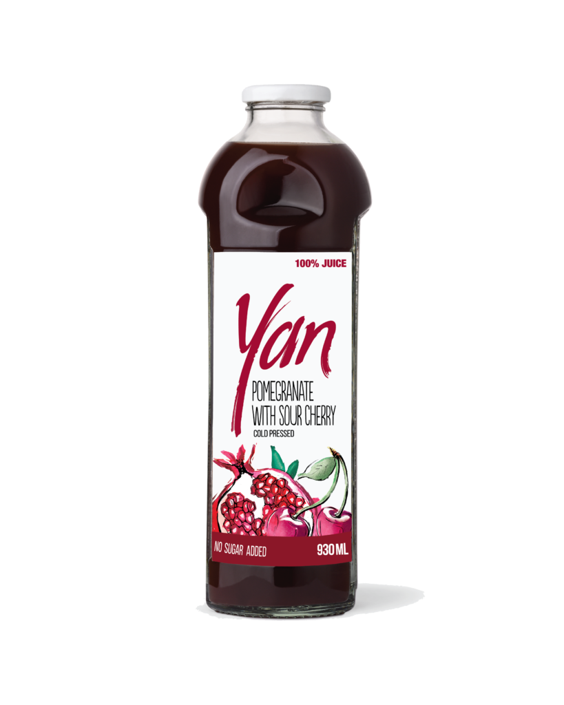 SOK YAN Z GRANATÓW I WIŚNI 0,93 L SZKLANA BUTELKA