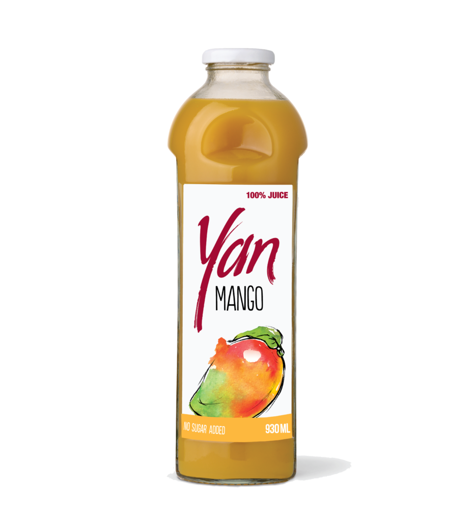 SOK YAN Z MANGO I JABŁEK BEZ CUKRU 0,93 L SZKLANA BUTELKA