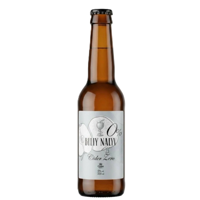 NAPÓJ BEZALKOHOLOWY FERMENTOWANY „CIDER ZERO” BIAŁY NALEW 0,33L BUT