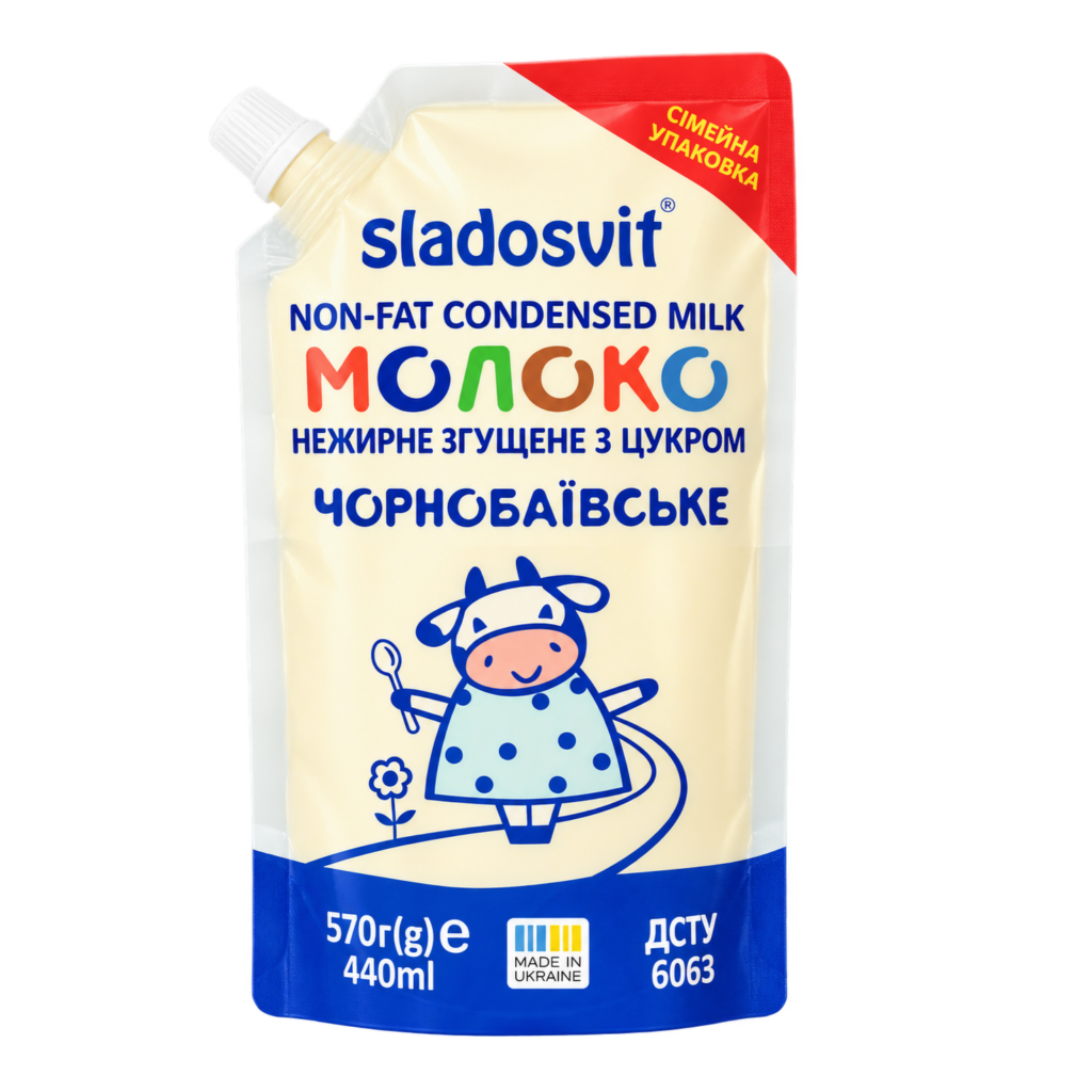 MLEKO SLADOSVIT ZAGĘSZCZONE ODTŁUSZCZONE 570 GR DOYPACK