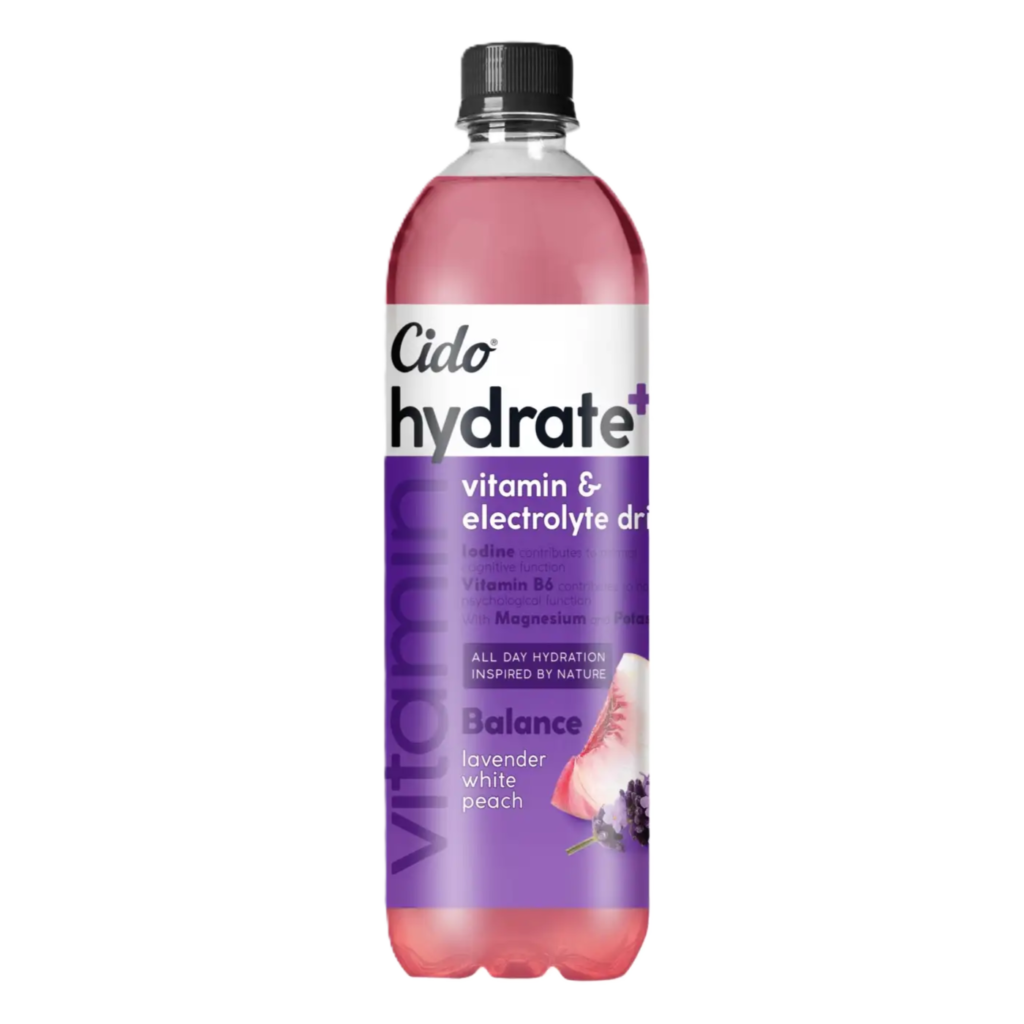 NAPÓJ FUNKCJONALNY CIDO HYDRATE YUZU LAWENDA I BIAŁA BRZOSKWINIA 0,6 L